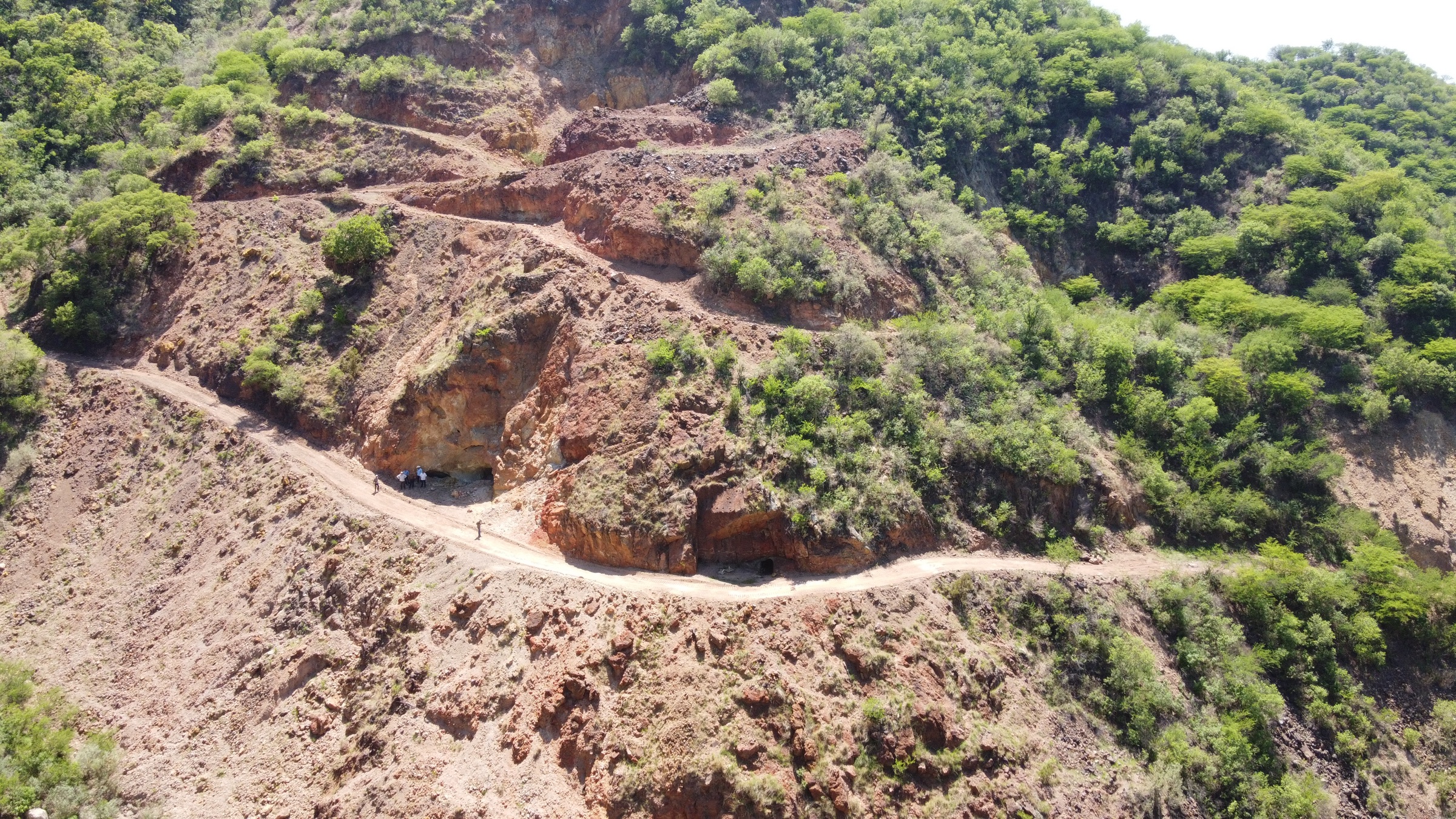 Aerial view of mountainous terrain at the Dios Padre project in Sonora, Mexico