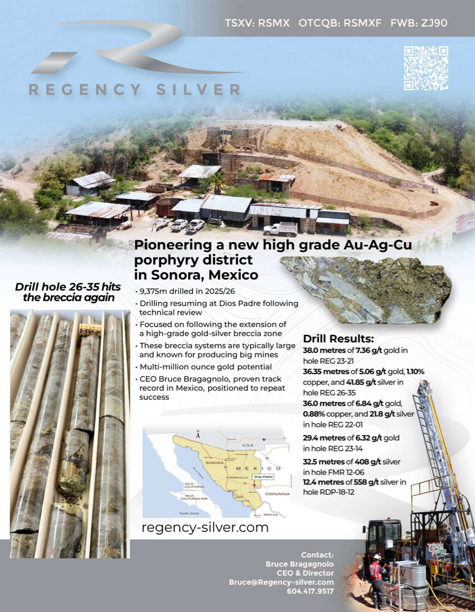 First page of the Regency Silver Fact Sheet