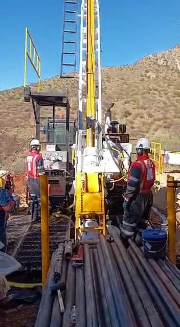 Source thumbnail for New Drill Rig Drilling First Hole 50m To The West of Dios Padre Hole Reg-22-01